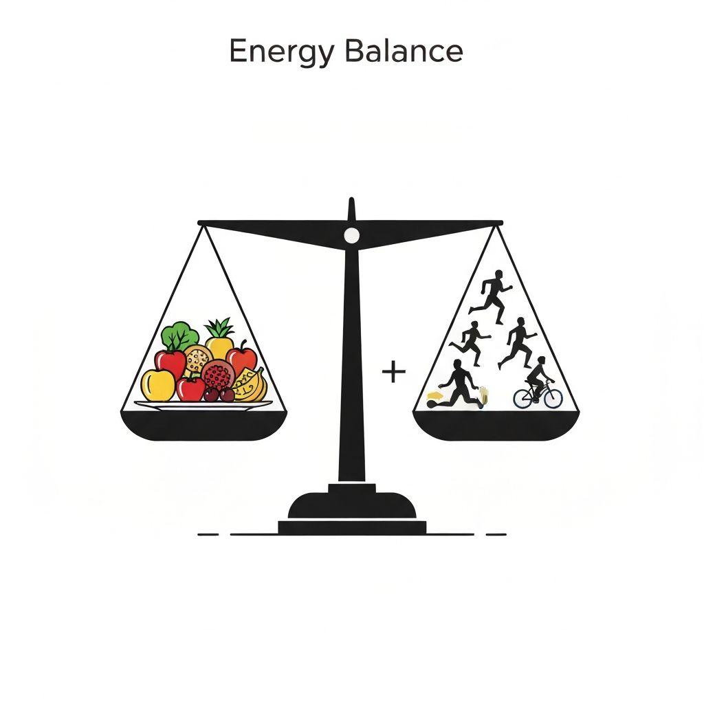 Energy balance concept visualization